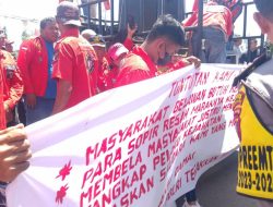 Kriminal Meningkat, Ormas PBB Gelar Demo di Depan Mako Polres Belawan