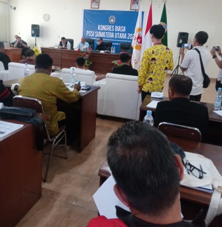 Suasana Kongres Biasa PSSI Sumatera Utara tahun 2026.