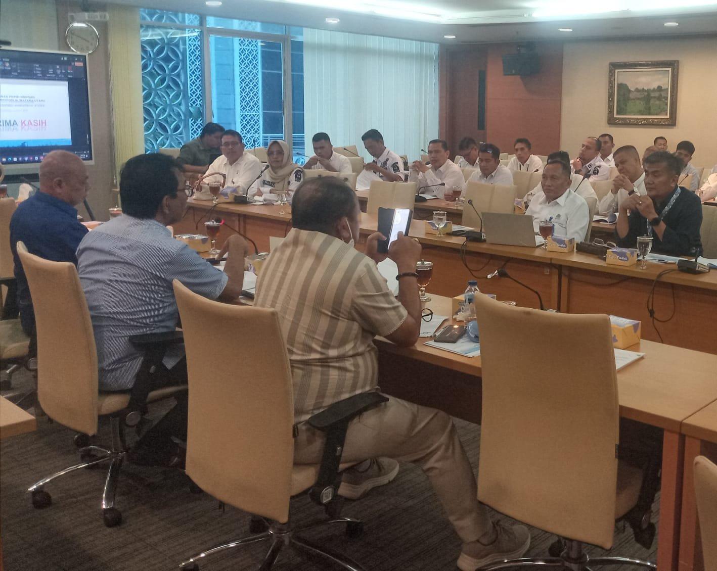 Komisi D, DPRD Sumatera Sumut menggelar RDP dengan Perumda Tirtanadi Sumut, PT Pelindo Regional - I Belawan dan Dinas Perhubungan Sumut. 