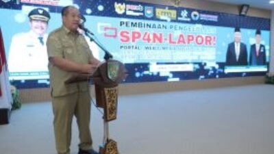 Taufik Zainal Abidin saat memberikan pengarahan kepada OPD Pemkab Asahan