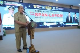 Taufik Zainal Abidin saat memberikan pengarahan kepada OPD Pemkab Asahan