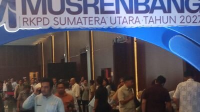 Musrenbag RKPD Sumut tahun 2027 di hotel Santika Dyandra Primiere Kota Medan.