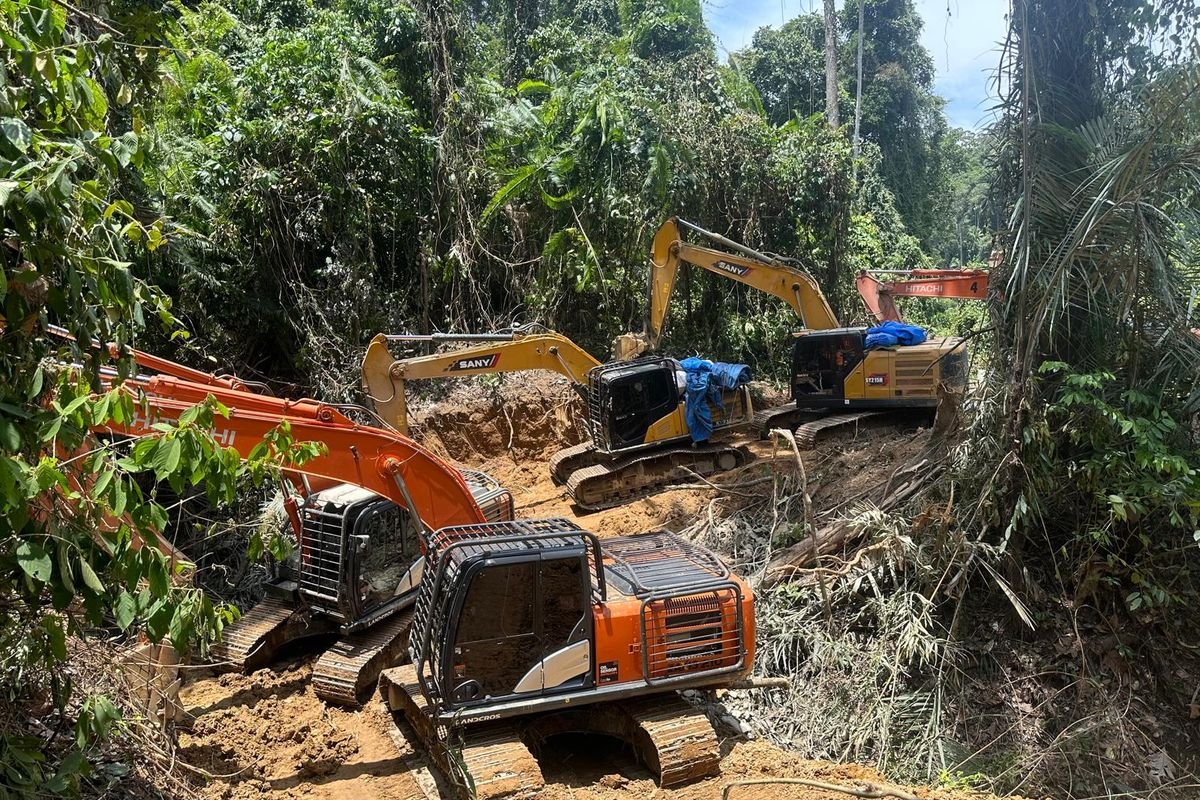 Inilah salah satu tambang emas elegal di Madina