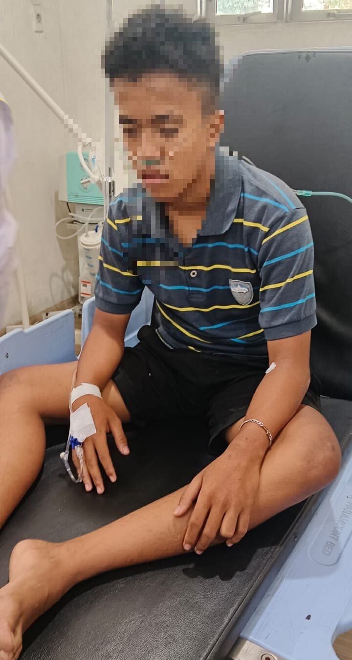 Korban saat dirawat di rumah sakit