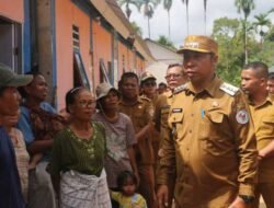 Bupati JTP Hutabarat Tinjau Huntap dan Huntara di Kecamatan Adian Koting