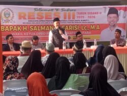 Wakil Ketua DPRD Sumut H. Salman Alfarisi Reses Di Kelurahan Indra Kasih