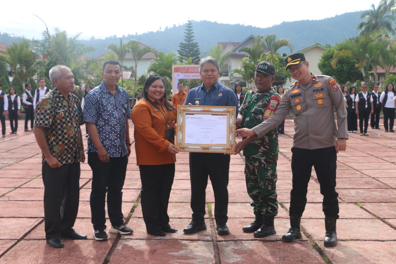 Apel siaga PPL Sensus Ekonomi 2026 di Hotel Hineni Tarutung juga dihadiri Kapolres Taput.