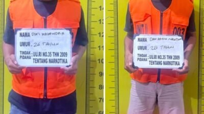 Dua tersangka yang diamankan pihak Kepolisian
