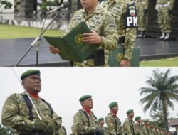 Danrem 022/Pantai Timur Kolonel Inf Sandi Kamidianto, S.I.P., M.I.P., saat bacakan amanat Menteri Pemuda dan Olahraga RI. 
